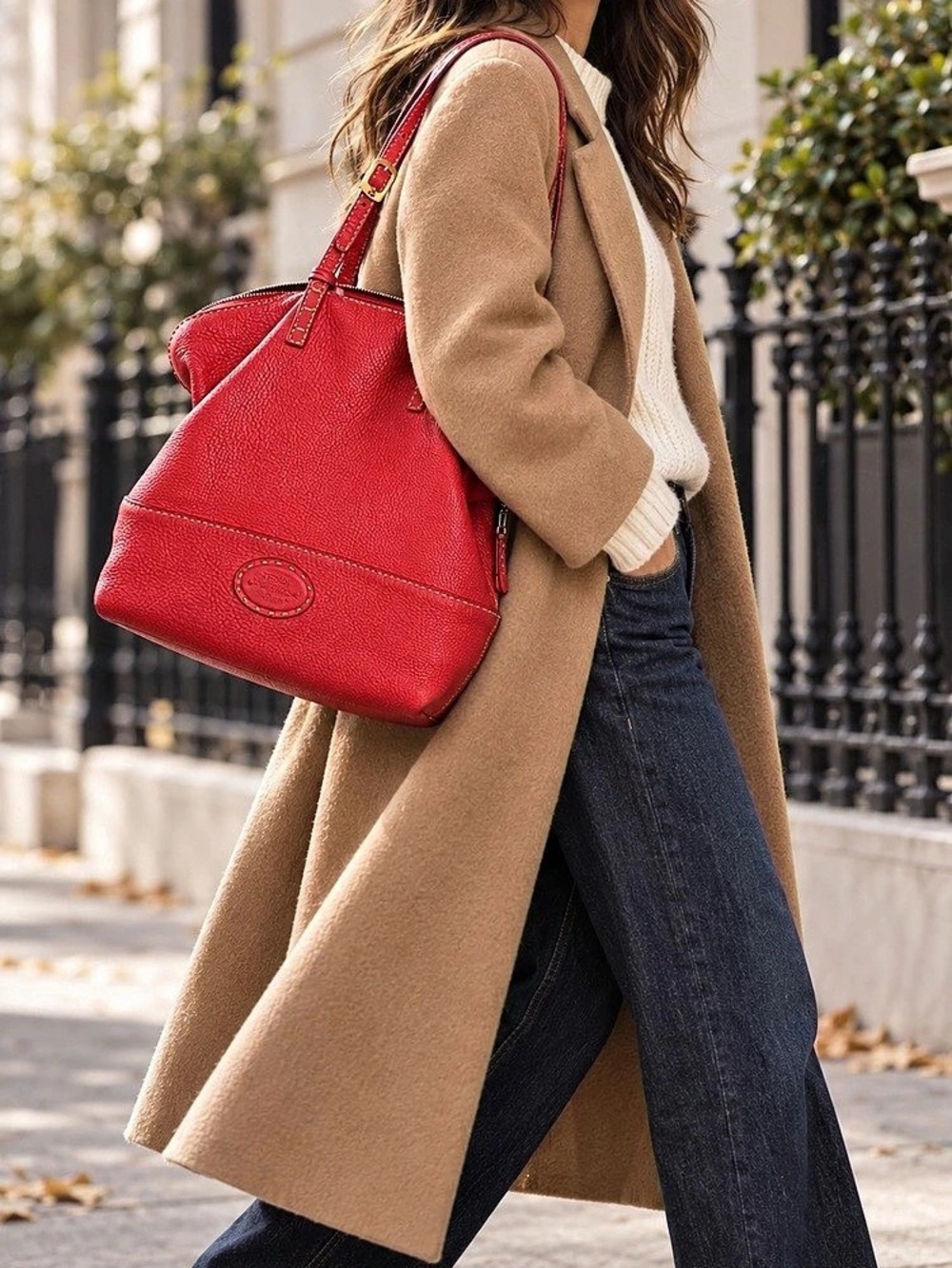Fendi Selleria Shoulder Bag Selleria Red Leather Shoulder Bag